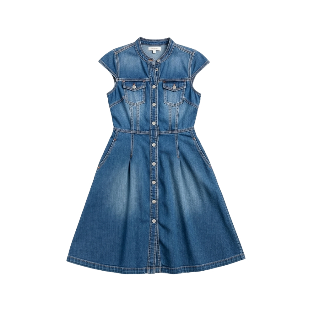 Denim Button-Down Dress