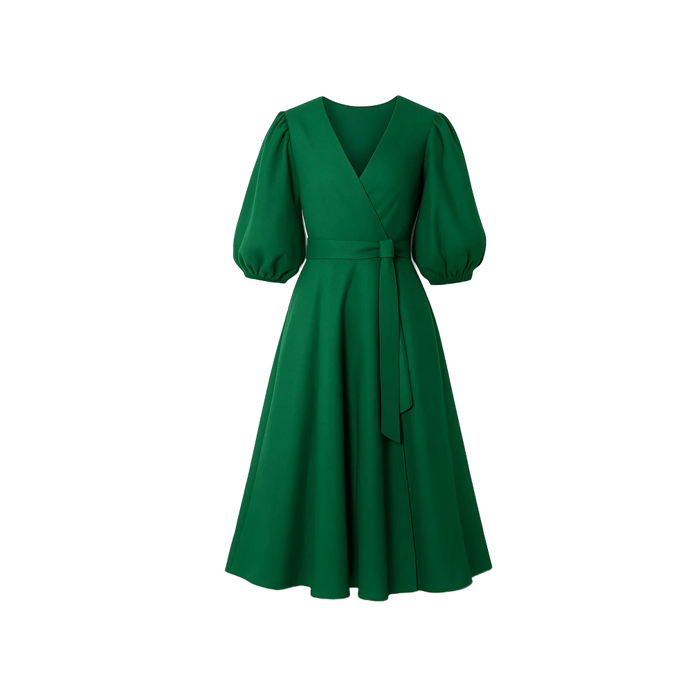 Emerald Wrap Dress