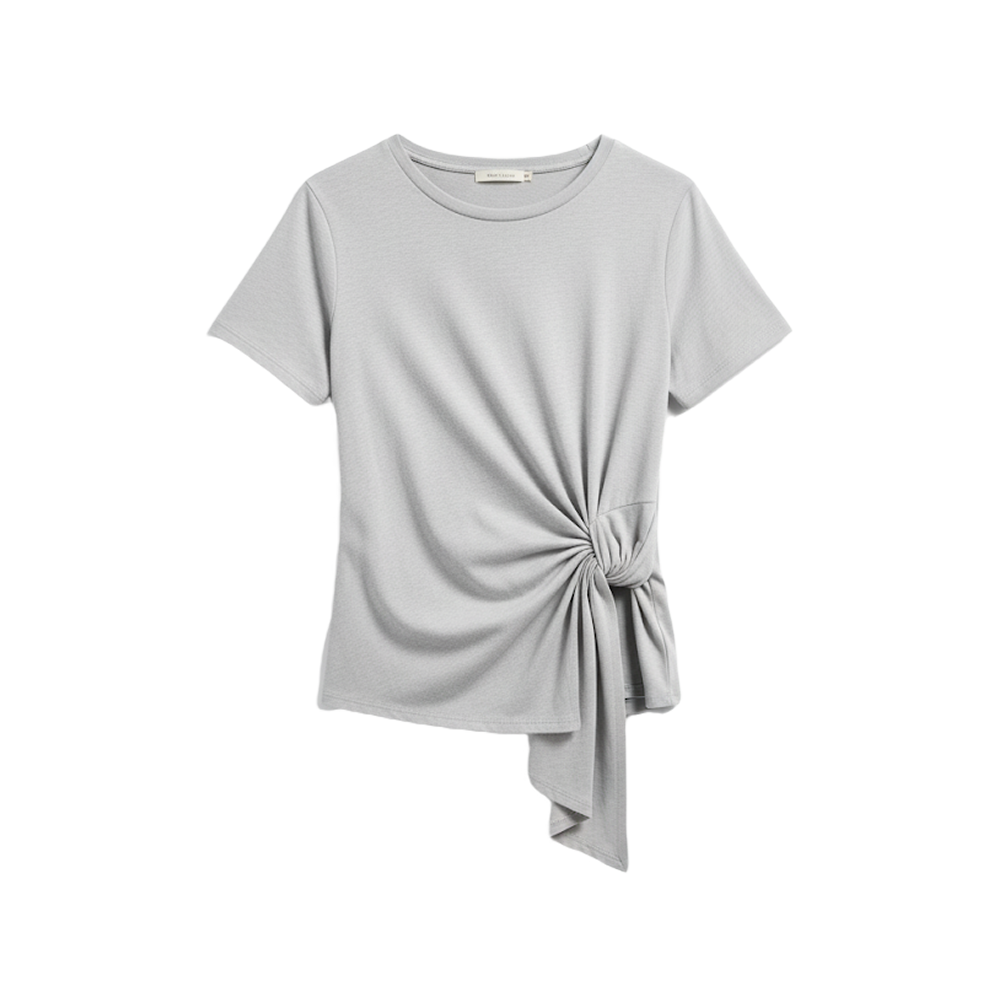 Grey Side-Tie Top