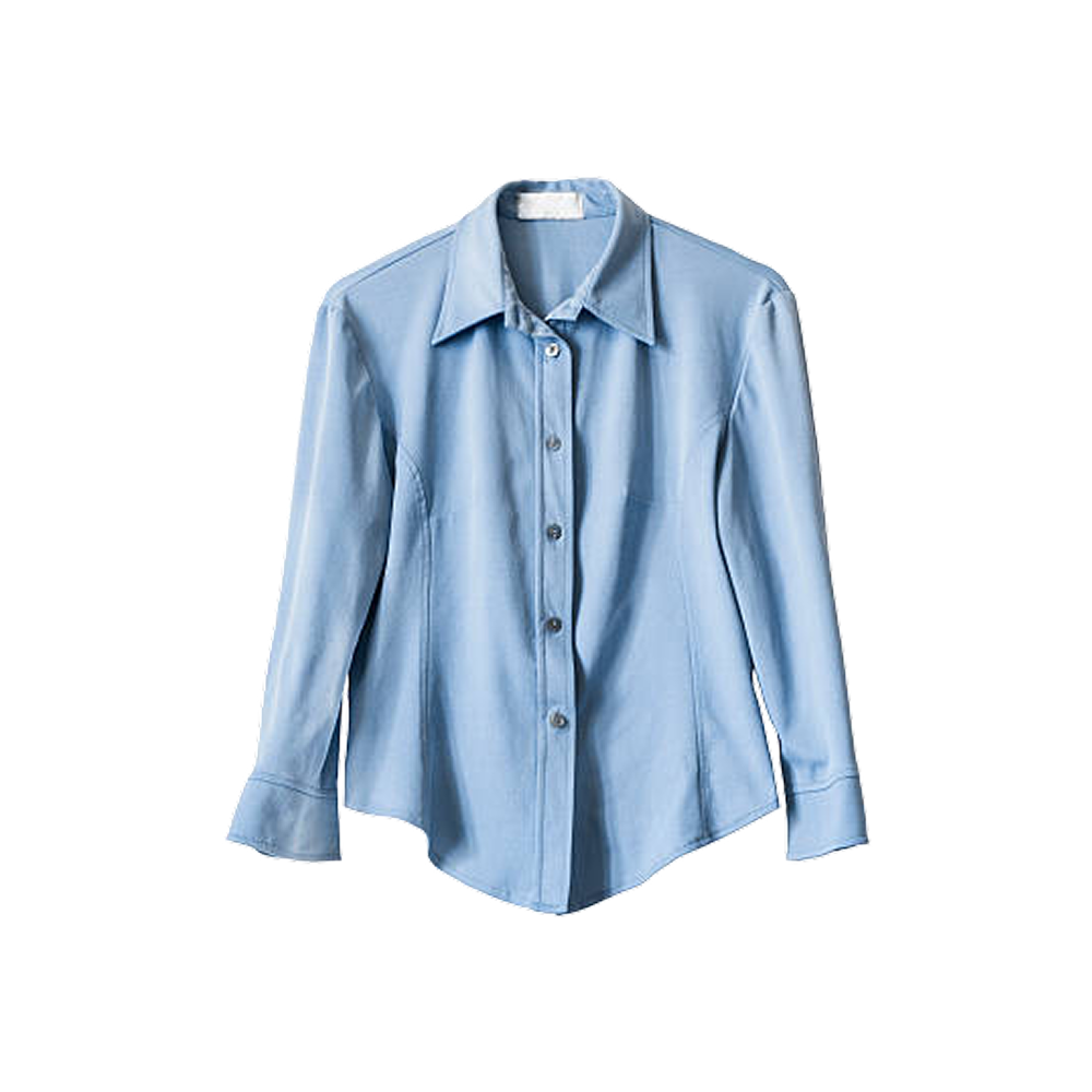 Sky Blue Button Blouse