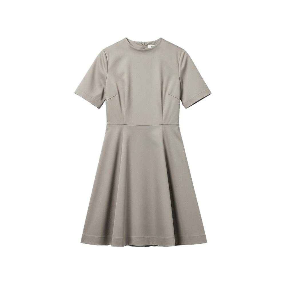 Taupe Fit & Flare Dress